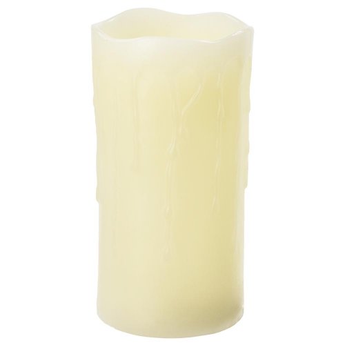 LED sviečka stekajúca žltá 7,5x15cm - LED sviečky