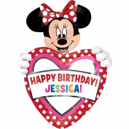 Balón Minnie Mouse s písmenkami