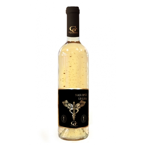 0,75 L Gold Cuvee - Biele so zlatými lupenmi 23 karát Najlepší lekár