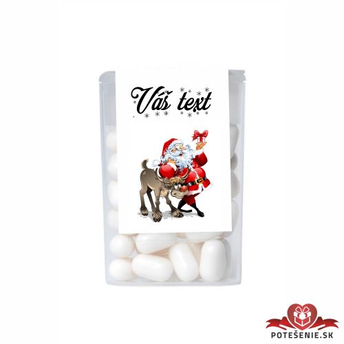 Vianočné dražé cukríky - mikuláš so sobom