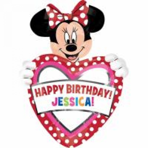 Balón Minnie Mouse s písmenkami