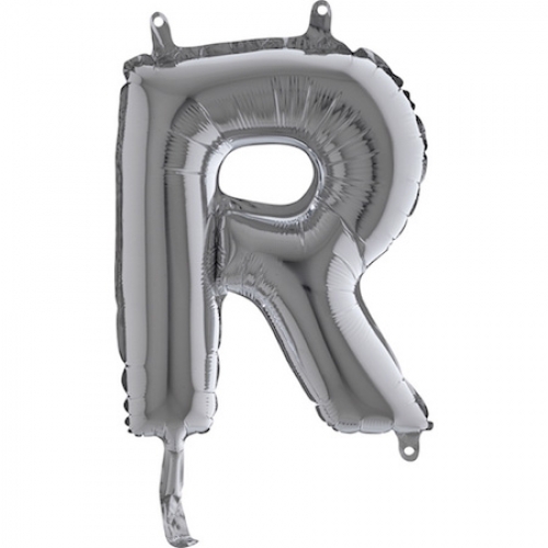 Balón písmeno R strieborné 35 cm