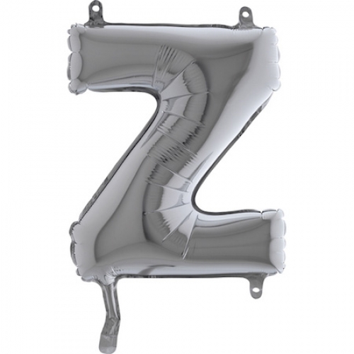 Balón písmeno Z strieborné 35 cm