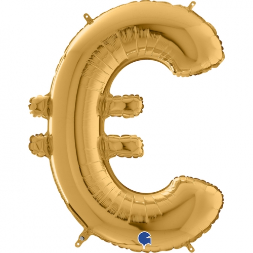 Balón Symbol € zlaté 66 cm