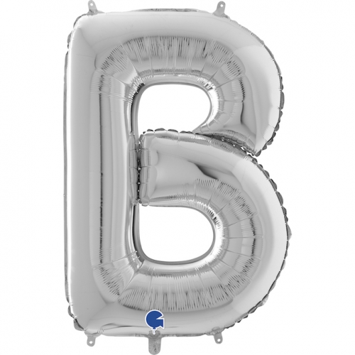 Balón písmeno B strieborné 66 cm