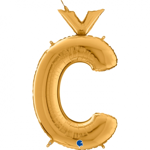 Balón písmeno Č zlaté 66 cm