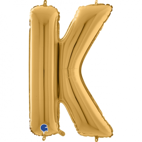 Balón písmeno K zlaté 66 cm