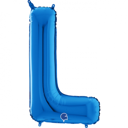 Balón písmeno L modré 66 cm