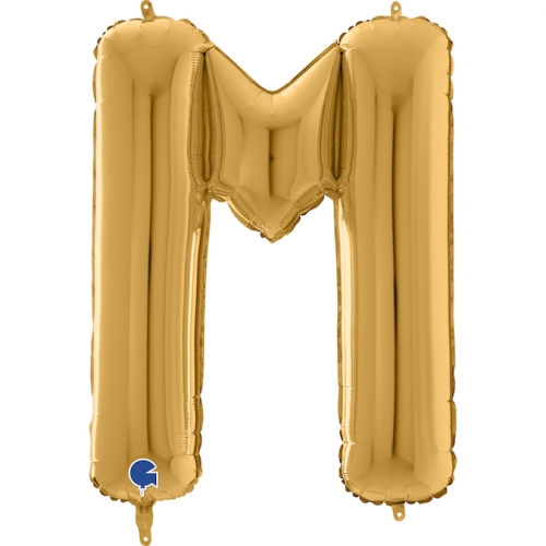 Balón písmeno M zlaté 66 cm