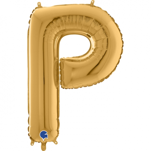 Balón písmeno P zlaté 66 cm