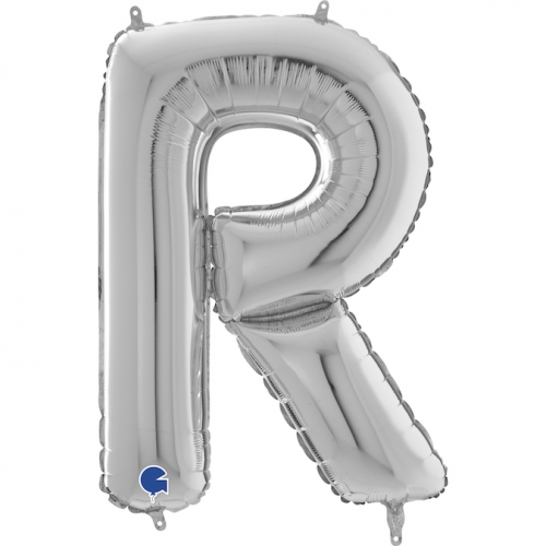 Balón písmeno R strieborné 66 cm