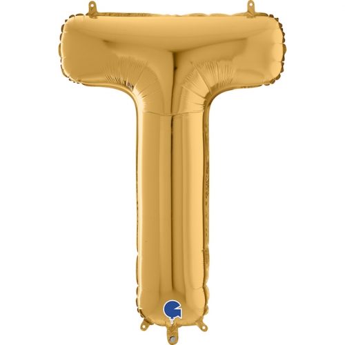 Balón písmeno T zlaté 66 cm