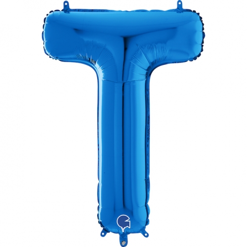Balón písmeno T modré 66 cm