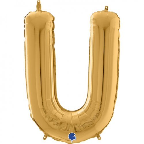 Balón písmeno U zlaté 66 cm