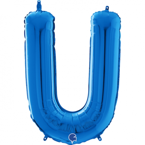 Balón písmeno U modré 66 cm