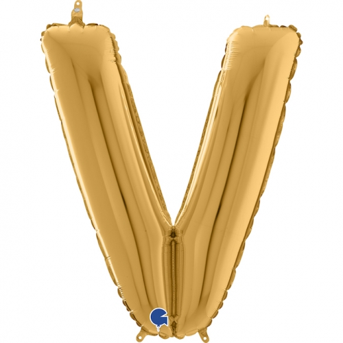 Balón písmeno V zlaté 66 cm