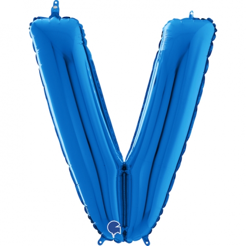 Balón písmeno V modré 66 cm