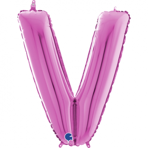 Balón písmeno V ružové 66 cm