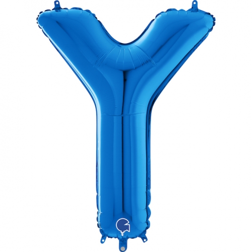 Balón písmeno Y modré 66 cm