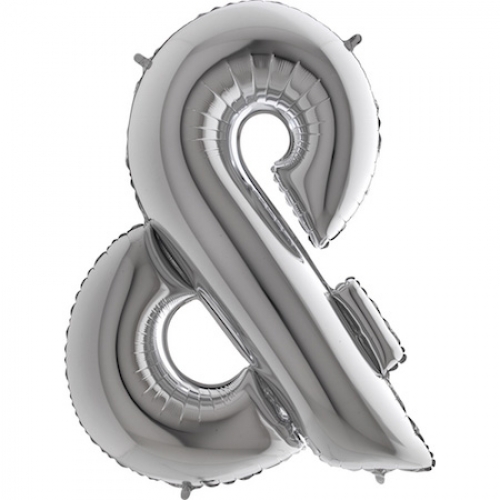 Balón Symbol & strieborné 100 cm