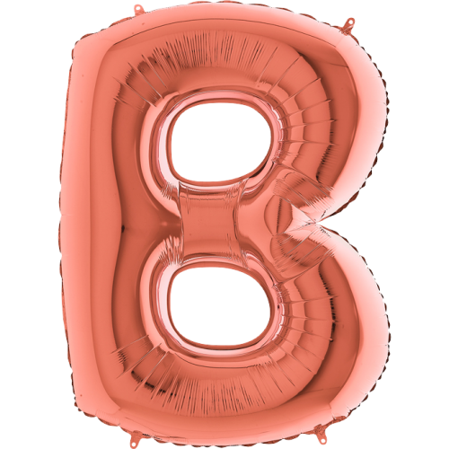 Balón písmeno B rose gold 100 cm