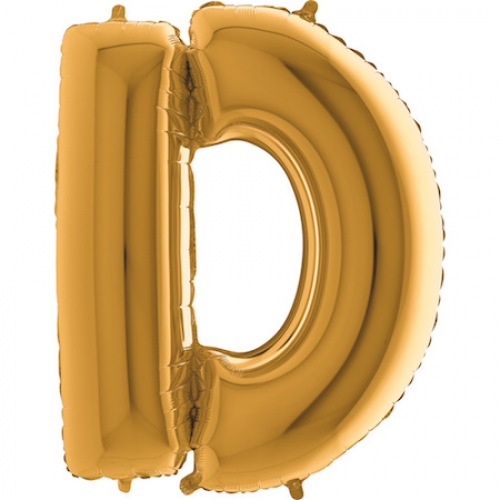 Balón písmeno D zlaté 100 cm