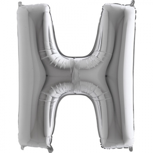 Balón písmeno H strieborné 100 cm