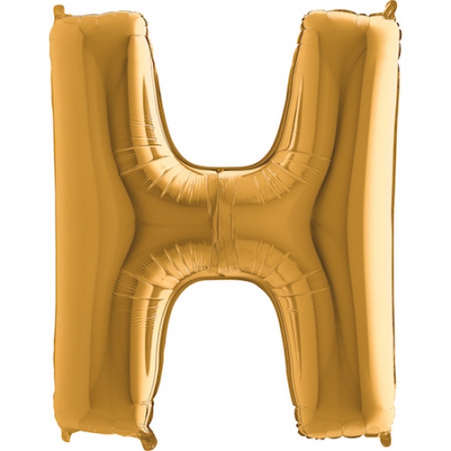Balón písmeno H zlaté 100 cm