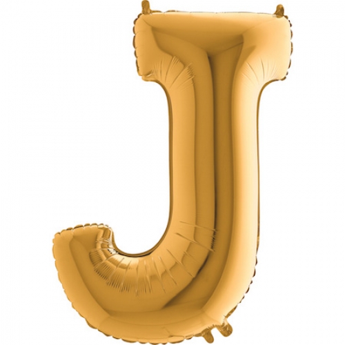 Balón písmeno J zlaté 100 cm