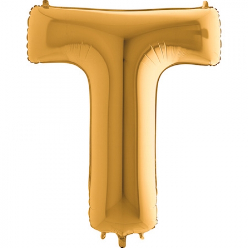 Balón písmeno T zlaté 100 cm