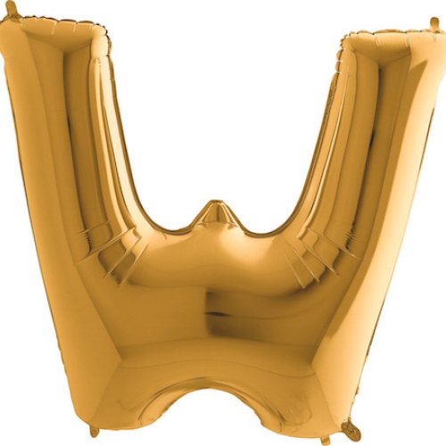 Balón písmeno W zlaté 100 cm