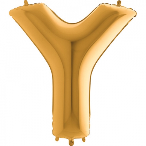 Balón písmeno Y zlaté 100 cm