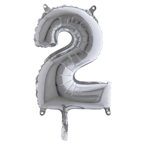 Balón číslo 2 strieborné 35 cm