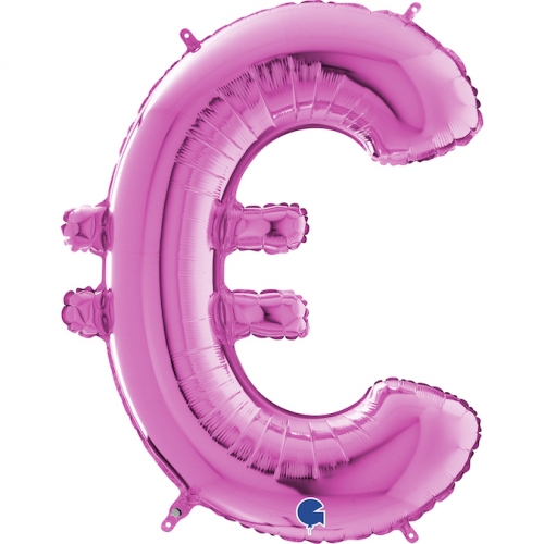 Balón symbol € ružové 66 cm