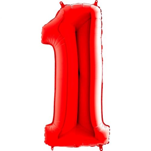 Balón číslo 1 červené 66 cm