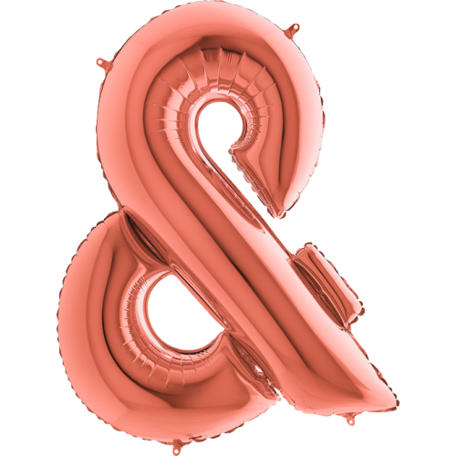 Balón symbol & rose gold veľké