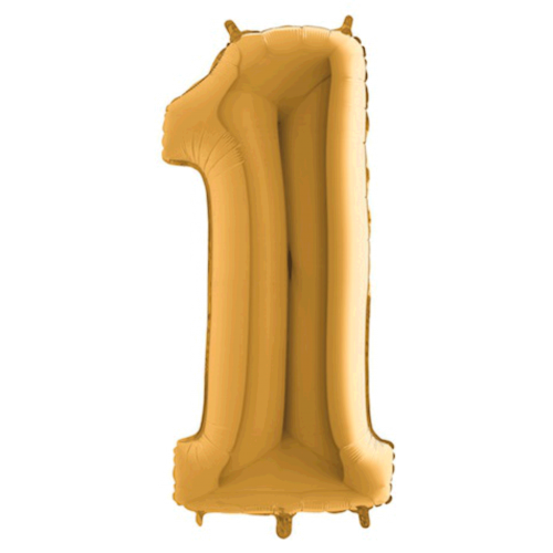 Balón číslo 1 zlaté 100 cm