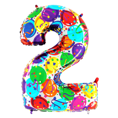 Balón číslo 2 párty 100 cm