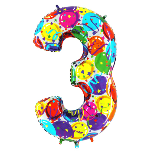 Balón číslo 3 párty 100 cm