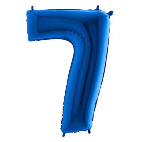 Balón číslo 7 modré 100 cm