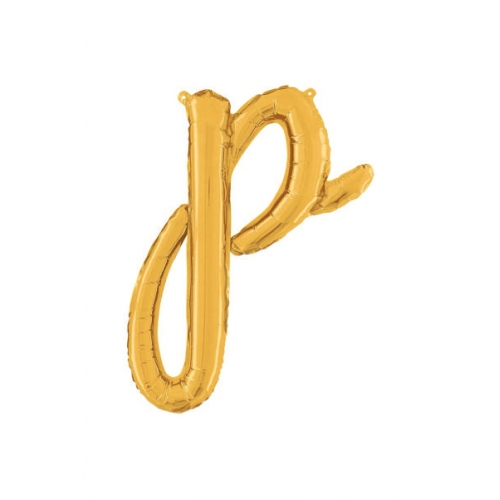 Balón písmeno malé zlaté P script