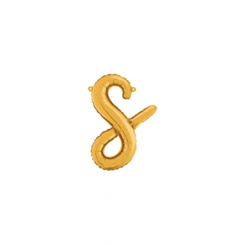 Balón písmeno malé zlaté S script