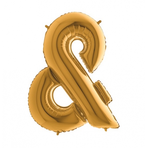 Balón písmeno& zlaté 35 cm