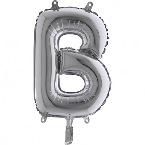 Balón písmeno B strieborné 35 cm