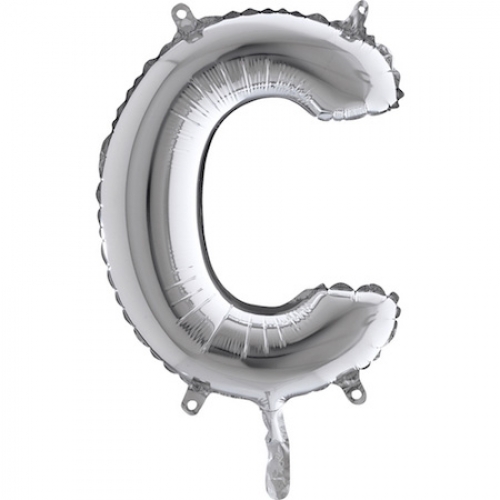 Balón písmeno C strieborné 35 cm