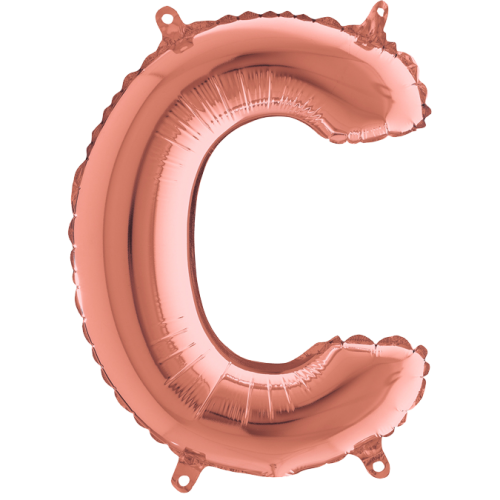 Balón písmeno C rose gold 35 cm
