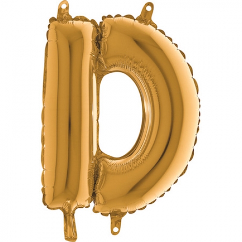 Balón písmeno D zlaté 35 cm