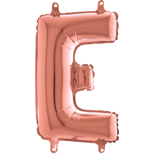Balón písmeno E rose gold 35 cm