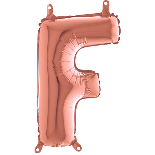 Balón písmeno F rose gold 35 cm