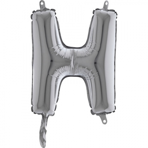 Balón písmeno H strieborné 35 cm